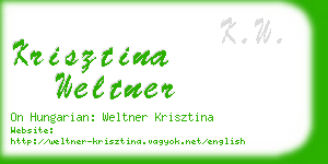 krisztina weltner business card